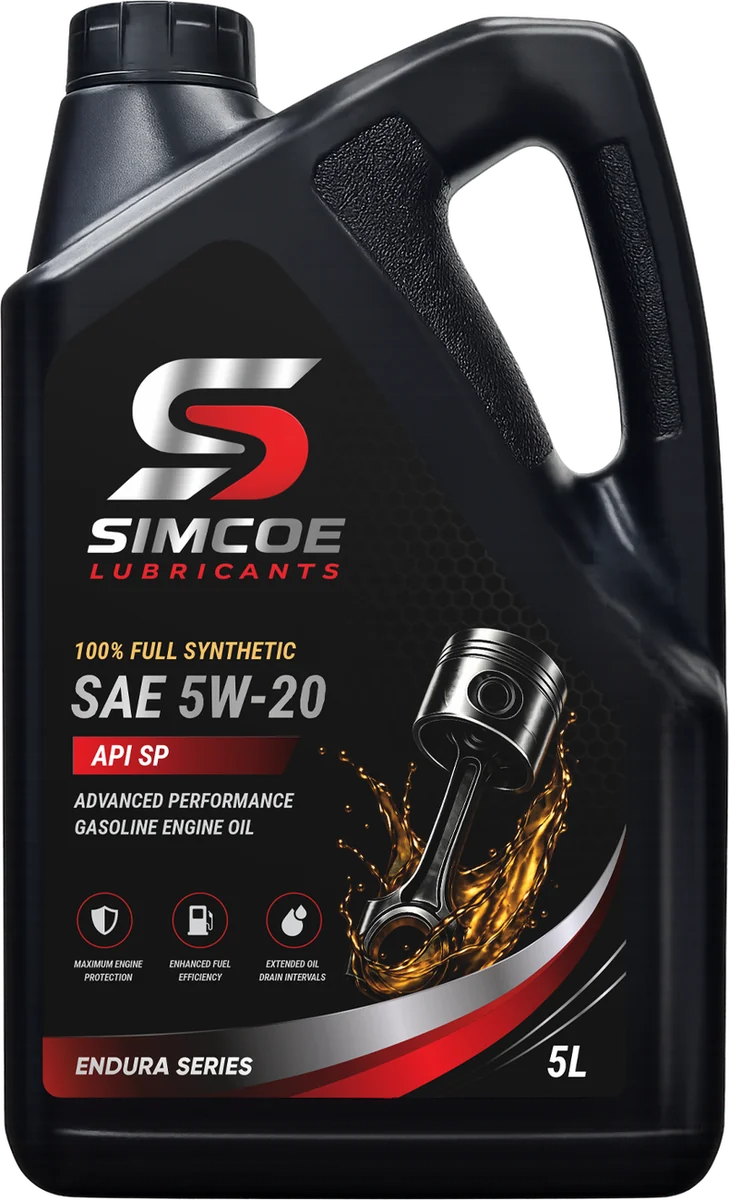 Endura SAE 5W-20 Full Synthetic 5 litre front label
